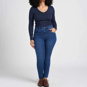 Universal Standard Seine High Rise Skinny Jeans 27 Inch - True Blue (Size 6)